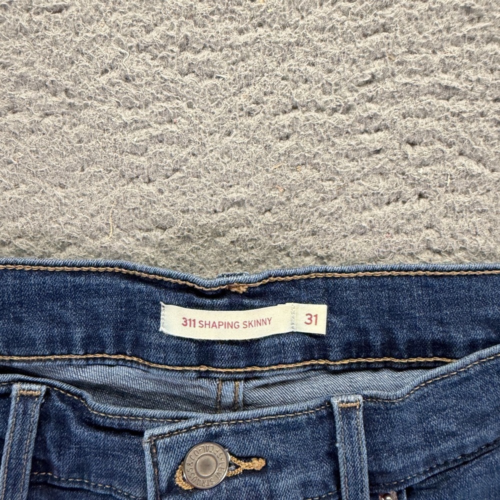 Levi's 311 Jeans Women's 31x29 Blue Cotton Denim Skinny Shaping Faded Distressed - Picture 3 of 11